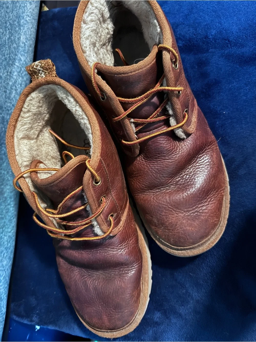 Men's Burgundy Leather Ugg boots for men